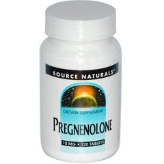 Прегненолон, Pregnenolone, Source Naturals, 10 мг, 120 таблеток - фото