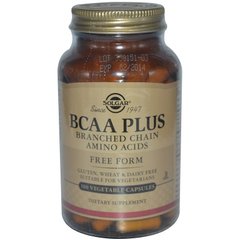 Аминокислоты BCAA плюс, BCAA Plus, Solgar, 100 капсул - фото