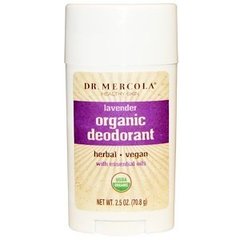 Дезодорант для тела, Organic Deodorant, Dr. Mercola, лаванда, 70. 8 г - фото