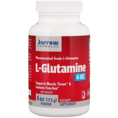Глютамин, L-Glutamine, Jarrow Formulas, 113 грамм - фото