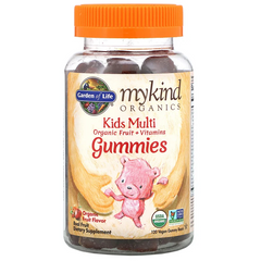 Полівітаміни для дітей, Kids Multi Gummies, Garden of Life, Mykind Organics, органік, для веганів, фруктовий смак, 120 жувальних конфет - фото