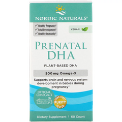 Риб'ячий жир для вагітних, Prenatal DHA, Nordic Naturals, 500 мг, 60 гелевих капсул - фото