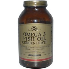 Рыбий жир в капсулах, Omega-3 Fish Oil, Solgar, концентрат, 120 капсул - фото
