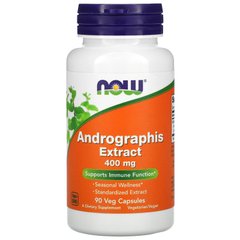 Андрографис экстракт, Andrographis, Now Foods, 400 мг, 90 капсул - фото