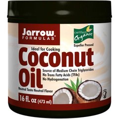 Кокосовое масло органическое, Coconut Oil, Jarrow Formulas, 473 г - фото