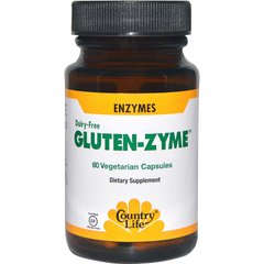 Ферменти для перетравлення глютена, Gluten-Zyme, Country Life, 60 капсул - фото