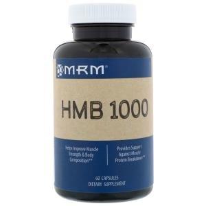 Гидроксиметилбутират, BCAA (HMB 1000 Muscle Maintenance), MRM, 60 капсул - фото