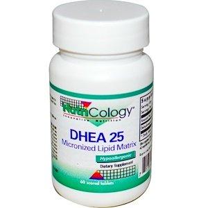 Дегідроепіандростерон, DHEA 25, Nutricology, 60 таблеток - фото