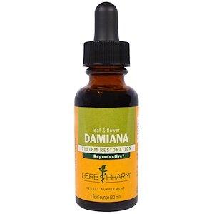 Даміана, екстракт, Damiana, Herb Pharm, органік, 30 мл - фото