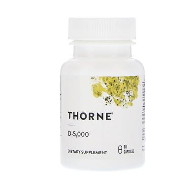 Витамин D-3, Vitamin D-5 000, Thorne Research, 60 капсул - фото