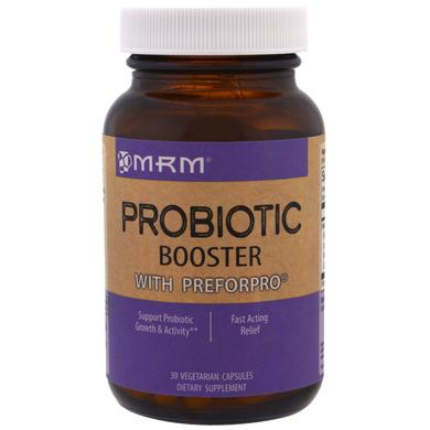 Поддержка пробиотиков, Probiotic Booster, MRM, 30 вегетарианских капсул - фото