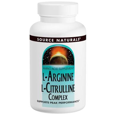 Аргінін цитрулін, L-Arginine L-Citrulline, Source Naturals, комплекс, 1000 мг, 120 таблеток - фото