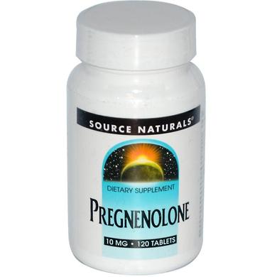 Прегненолон, Pregnenolone, Source Naturals, 10 мг, 120 таблеток - фото