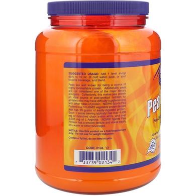 Гороховий протеїн смак ванілі, Pea Protein, Now Foods, 907 гр - фото