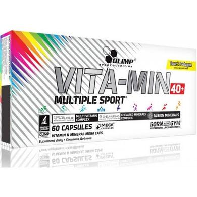 Вітаміни і мінерали, Vita-Min Multiple Sport 40+, Olimp, 60 капсул - фото