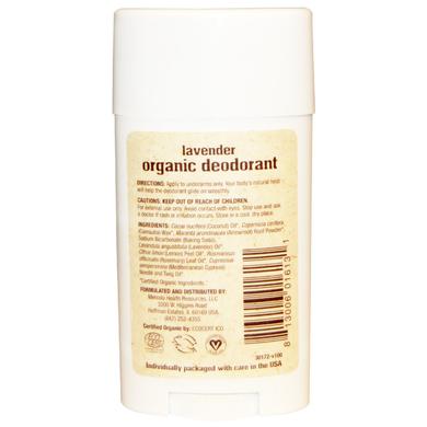 Дезодорант для тіла, Organic Deodorant, Dr. Mercola, лаванда, 70. 8 г - фото