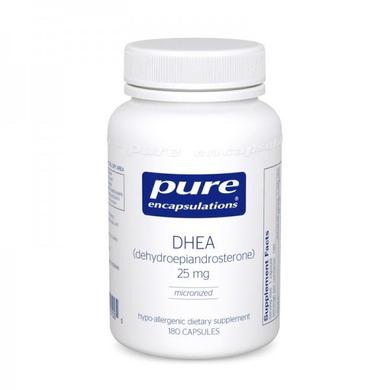 ДГЕА, DHEA, Pure Encapsulations, 25 мг, 180 капсул - фото