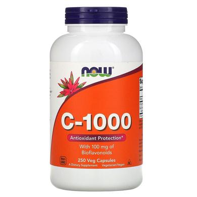 Вітамін С-1000 з біофлавоноїдами, Vitamin C, Now Foods, 250 капсул - фото