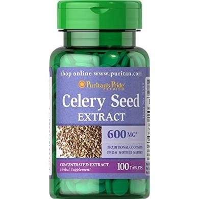 Семя сельдерея, Celery Seed, Puritan's Pride, 600 мг, 100 таблеток - фото