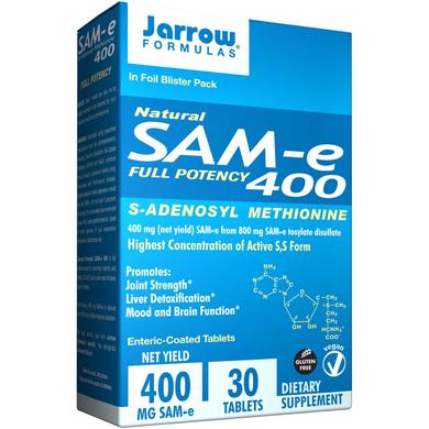 S-Аденозилметионин, Natural SAM-e, Jarrow Formulas, 400 мг, 30 таблеток - фото