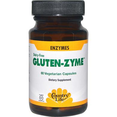 Ферменты для переваривания глютена, Gluten-Zyme, Country Life, 60 капсул - фото