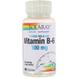 Витамин В6 (пиридоксин), Vitamin B-6, Solaray, 100 мг, 60 капсул, фото – 1