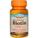 Біотин, Sundown Naturals, 7500 мкг, 75 таблеток, фото – 1