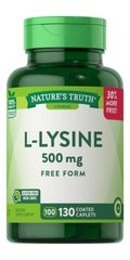 L-лізин, L-Lysine, Nature's Truth, 500 мг, 130 капсул - фото