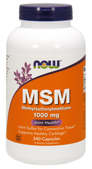 МСМ, Метилсульфонилметан, MSM, Now Foods, 1000 мг, 240 капсул - фото