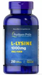 Л-лизин, L-Lysine, Puritan's Pride, 1000 мг, 250 капсул - фото