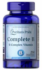 Комплекс В, Complete B (Vitamin B Complex), Puritan's Pride, 250 каплет - фото