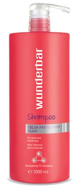 Шампунь-захист кольору для фарбованого, сивого і освітленого волосся, Wunderbar, 1000мл - фото