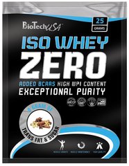 Сироватковий протеїн, Iso whey zero lact free, ваніль кориця, BioTech USA, 25 г - фото