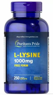 Л-лізин, L-Lysine, Puritan's Pride, 1000 мг, 250 капсул - фото
