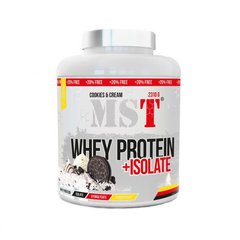 Сывороточный протеин с изолятом, Whey Protein Isolate + Hydrolisate Protein, MST Nutrition, вкус печенья с кремом, 2,31 кг - фото