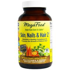 Вітаміни для волосся, шкіри та нігтів, Skin, Nails & Hair 2, MegaFoods, 90 таблеток - фото