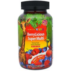 Мультивітаміни для дітей (солодкі ягоди), Irwin Naturals, 30 штук - фото