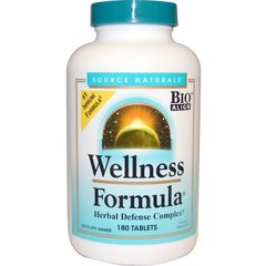 Иммунная защита (формула), Wellness Formula, Source Naturals, травяной комплекс, 180 таблеток - фото