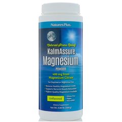 Магній, Magnesium, Nature's Plus, KalmAssure, порошок, 400 мг, 360 г - фото