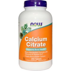 Цитрат кальция, Calcium Citrate, Now Foods, 250 таблеток - фото