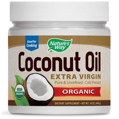 Кокосовое масло, Coconut Oil, Nature's Way, органическое, 448 г - фото