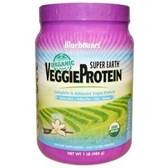 Протеїн веган, смак ванілі, Veggie Protein, Bluebonnet Nutrition, Super Earth, органік, 486 г - фото