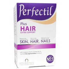 Перфектил Плюс, Розкішні волосся, Vitabiotics, 60 таб - фото