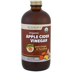 Яблочный уксус сидровый, Apple Cider Vinegar, Dr. Mercola, органик, сладкий, 473 мл - фото