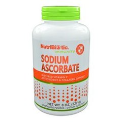 Буферізованние вітамін С, Sodium Ascorbate, NutriBiotic, кристалічний порошок, 227 г - фото