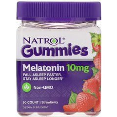 Мелатонин, Gummies, 10 мг, Natrol, 90 жевательных конфет - фото