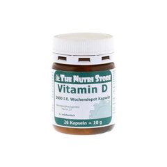 Витамин Д, The Nutri Store, 5600 МЕ, 26 капсул - фото