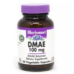 Диметиламиноэтанол, DMAE, Bluebonnet Nutrition, 100 мг, 50 растительных капсул - фото
