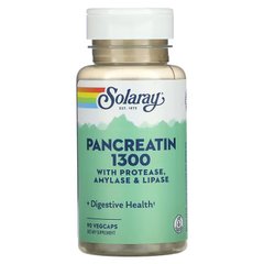 Панкреатин, Pancreatin 1300, Solaray, 90 капсул - фото