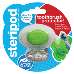 Антибактеріальний футляр для зубної щітки, кристально чистий зелений - фото